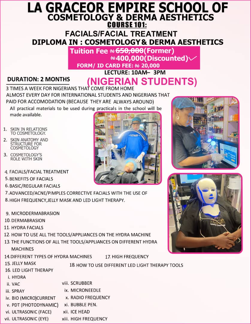 Course 101: Facials & Advanced Facial Treatment