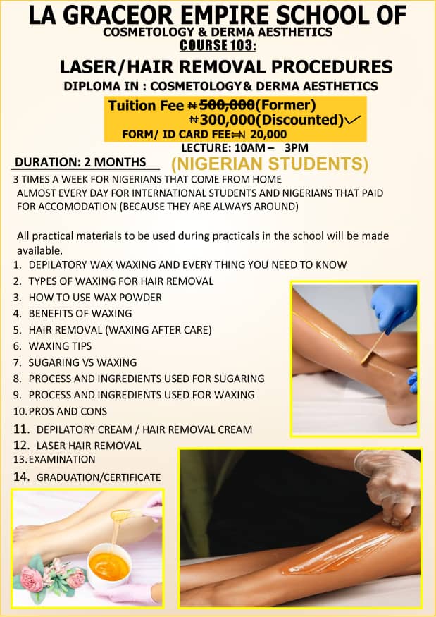 Course 103: Laser/Hair Removal Procedures