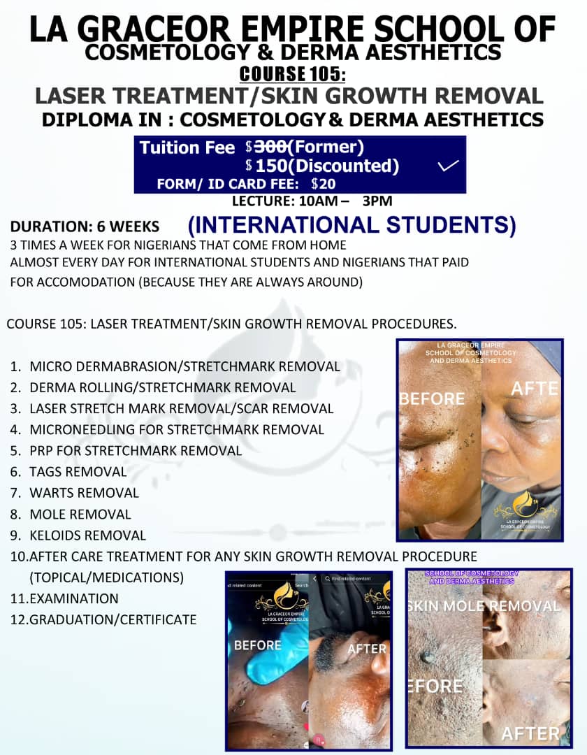 Course 105: Laser Treatment/Skin Growth Removal