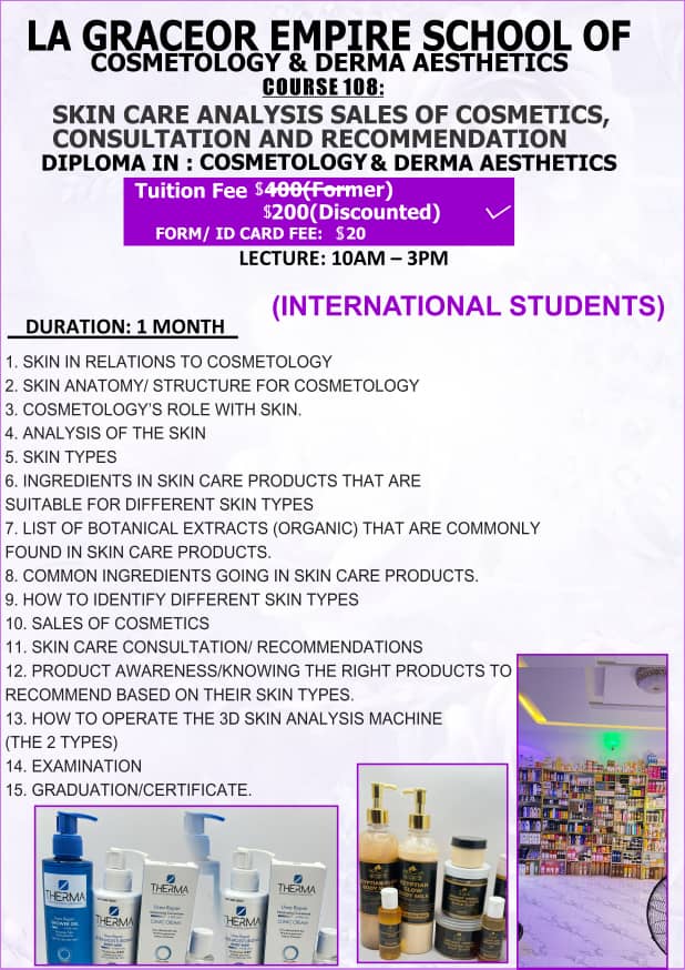 Course 108: Skin Care Analysis, Sales, & Consultation