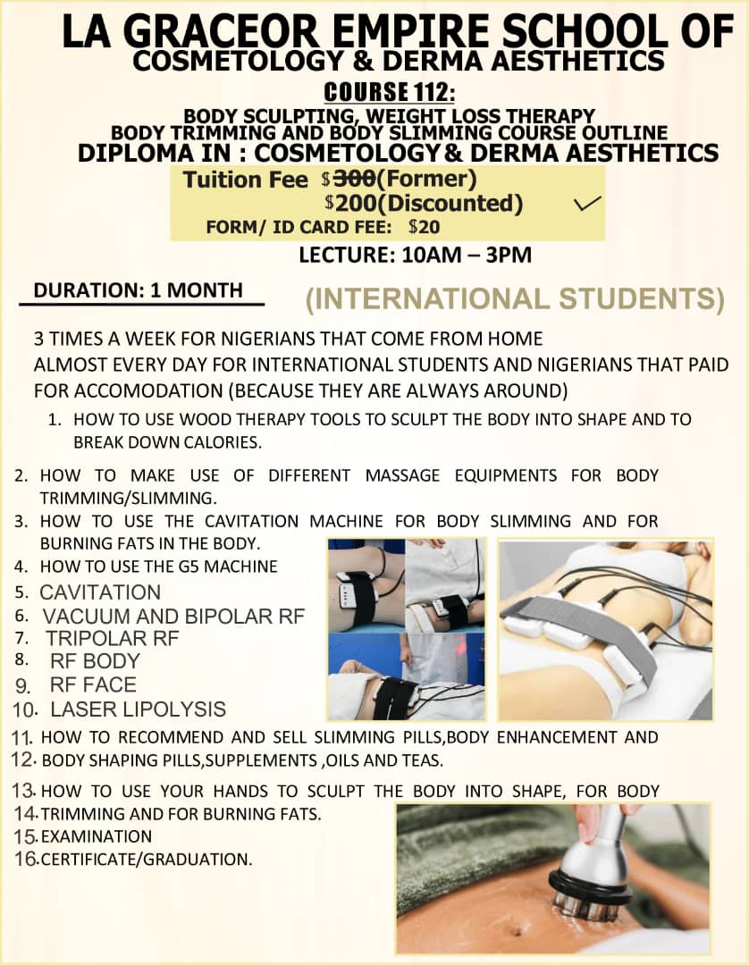 Course 112: Body Sculpting, Weight Loss Therapy, Body Trimming & Slimming