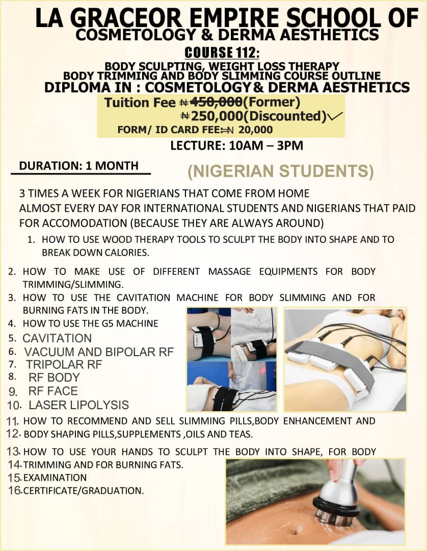 Course 112: Body Sculpting, Weight Loss Therapy, Body Trimming & Body Slimming