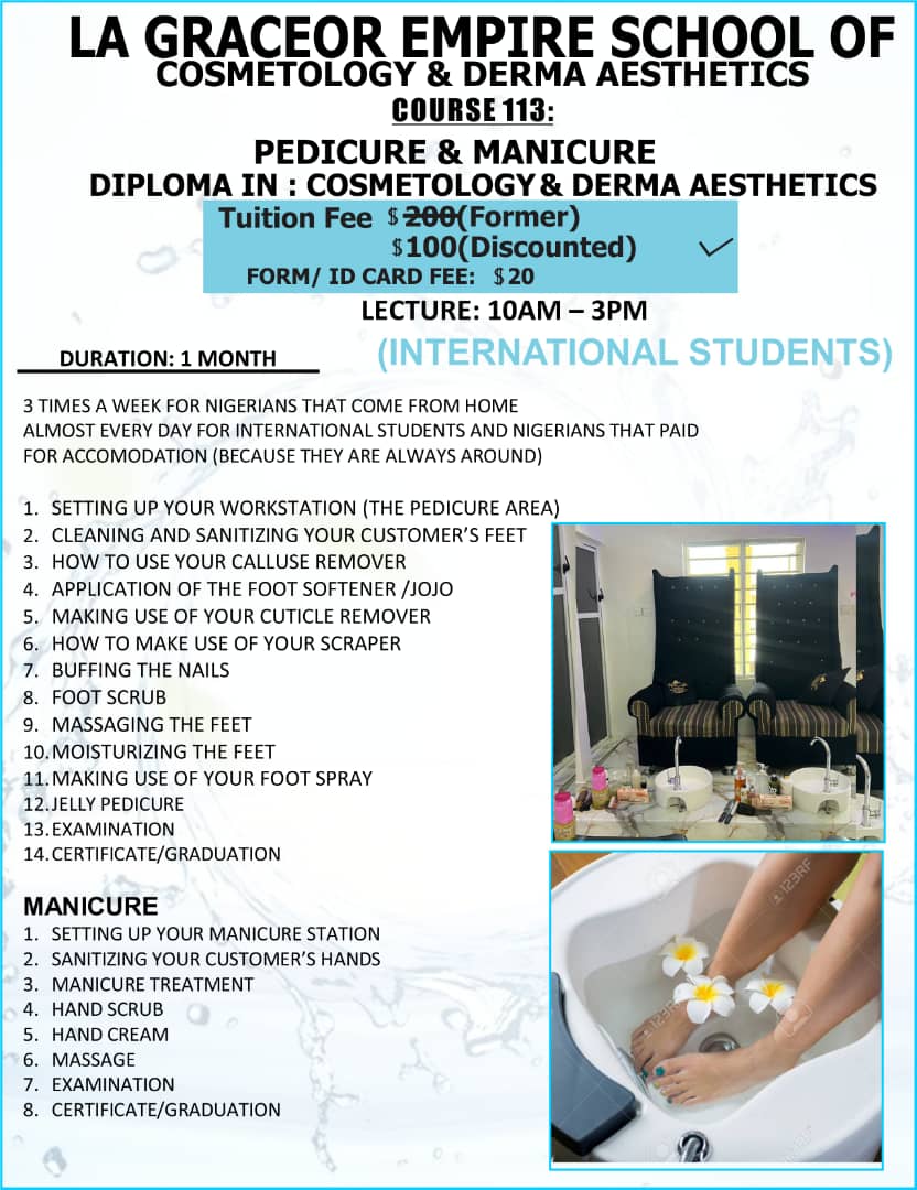 Course 113: Pedicure & Manicure